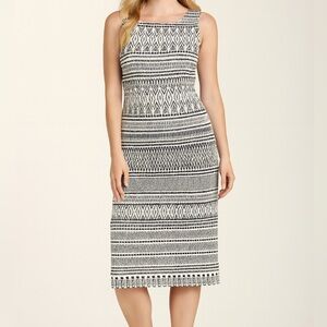 Philosophy Republic Clothing Black & White Geometric Sleeveless Dress Size L